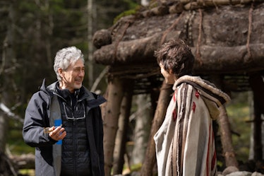 Tony Gilroy on set with Diego Luna while filming Andor Season 1. 