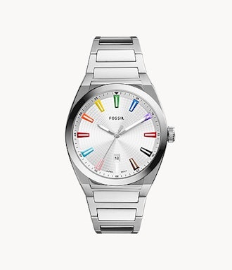 Pride Three-Hand Date Stainless Steel Watch