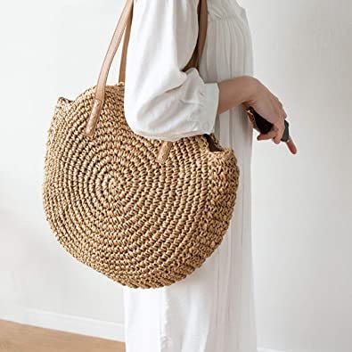 XMLMRY Handwoven Round Handbag