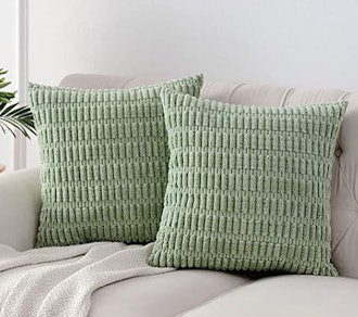 Fancy Homi Sage Green Decorative Throw Pillow (2-Pack)