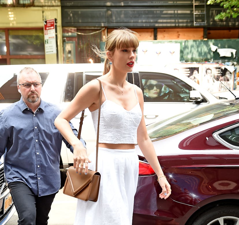 Taylor Swift is seen arriving at the Electric Lady recording studio on May 24, 2023