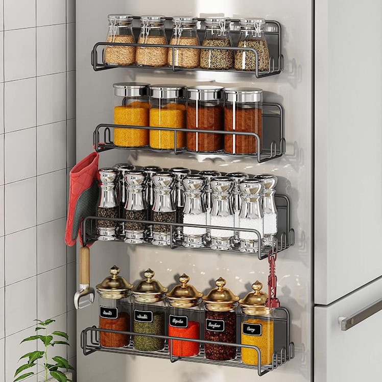 coobest Magnetic Spice Rack for Refrigerator (4-Pack)