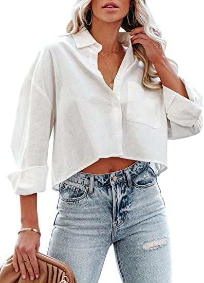 Tankaneo Button Down Cropped Shirt