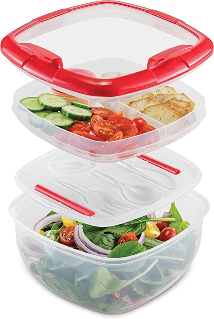 FineDine Dual Compartment Bento Box Lunch Container Set