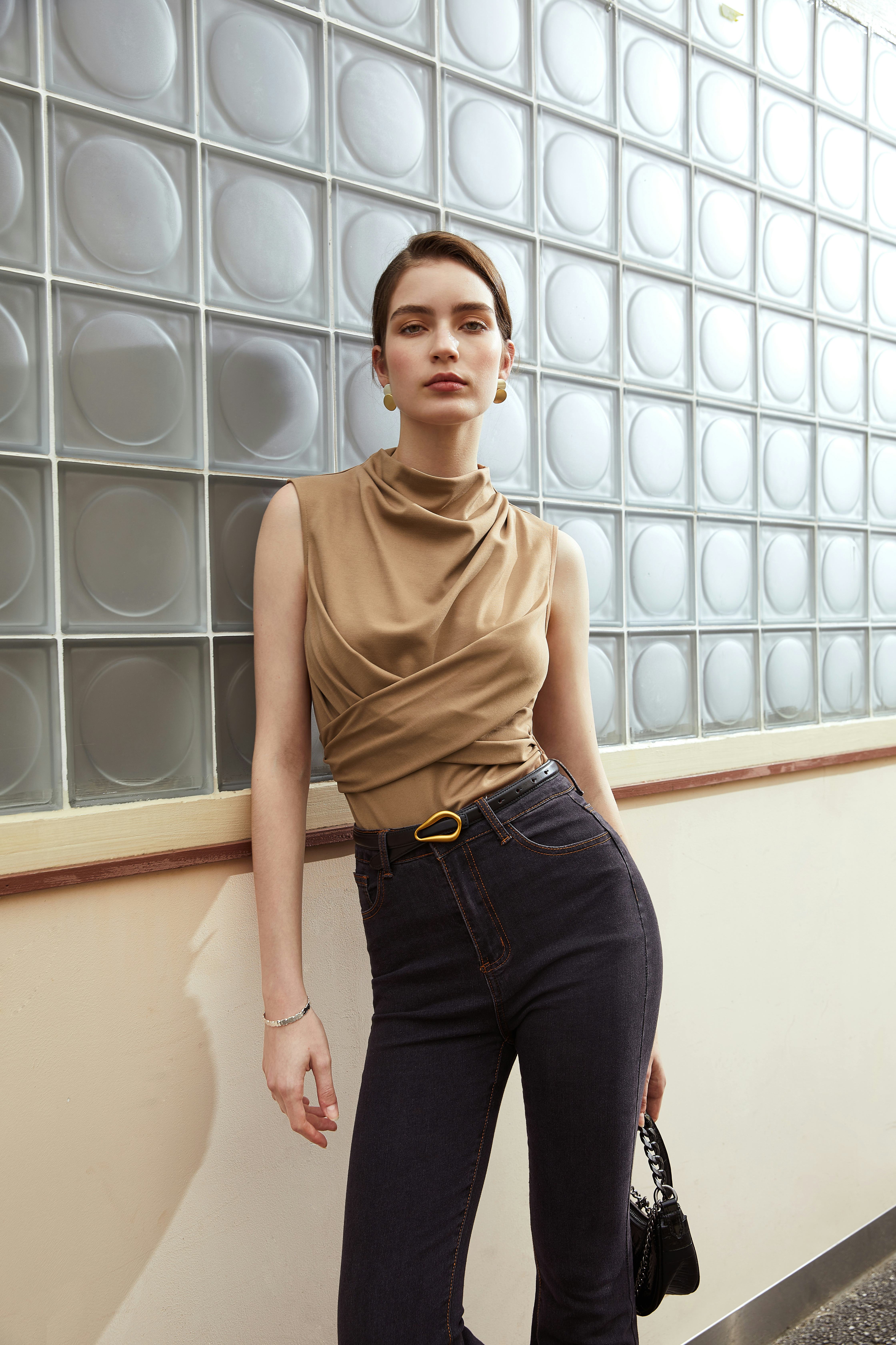 Draped Wrap Tank Top