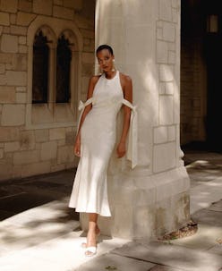 Midi white 2025 dress for wedding