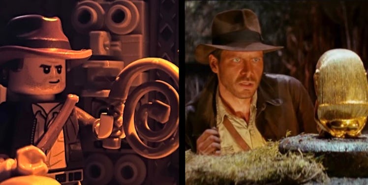 Lego Indiana Jones and real Indiana Jones.