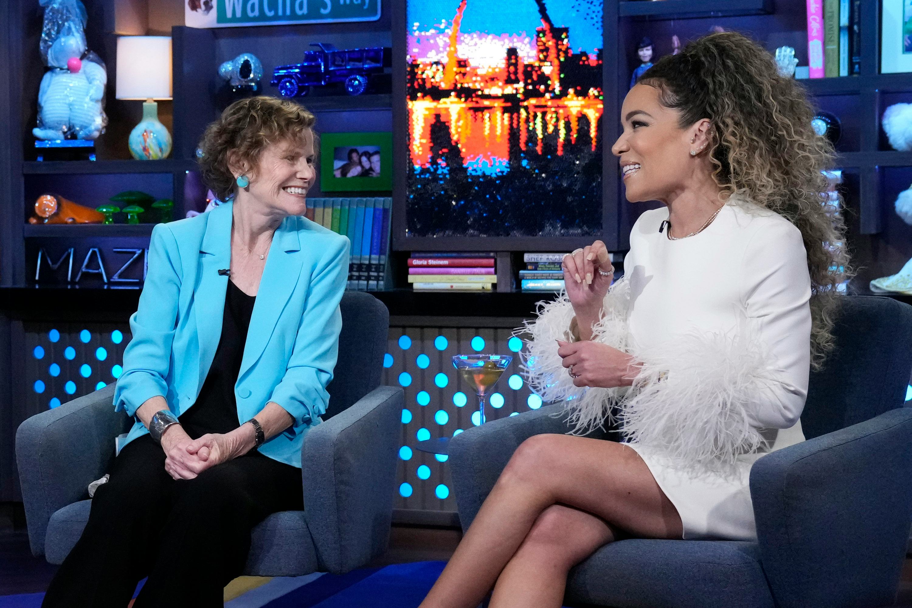 Judy Blume and Sunny Hostin on &lsquo;Watch What Happens Live with Andy Cohen.'