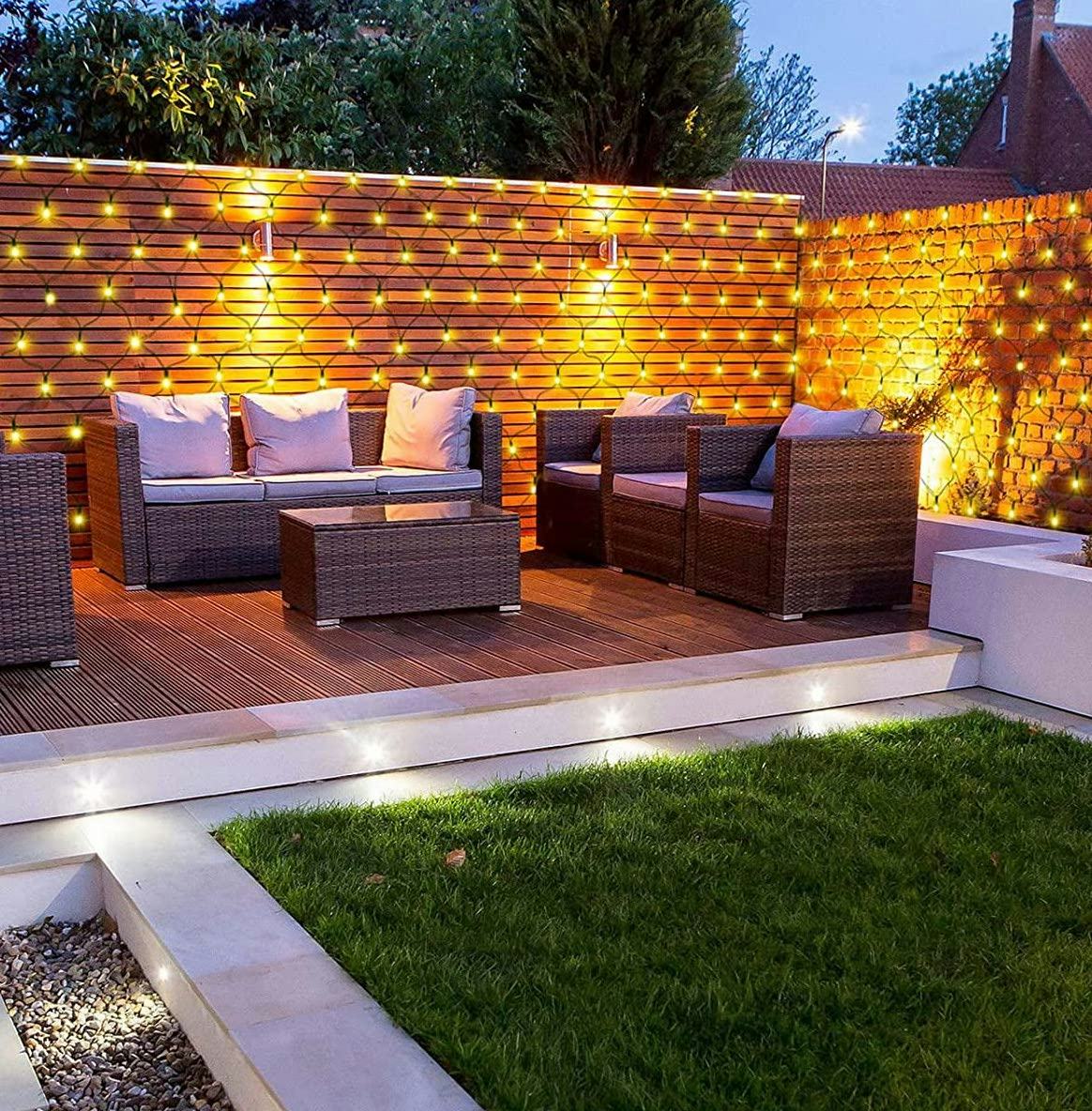 echosari Solar-Powered Net Lights