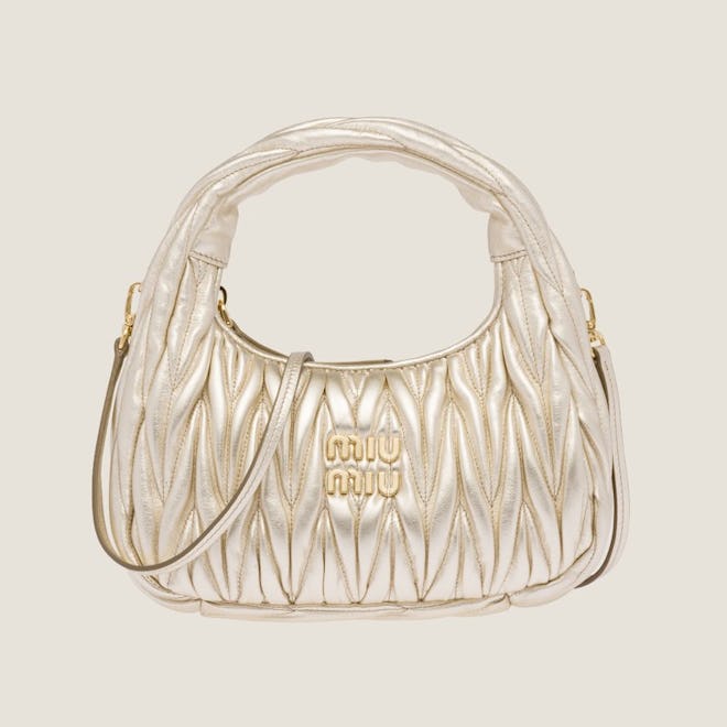 Wander Matelassé Nappa Leather Mini Hobo Bag