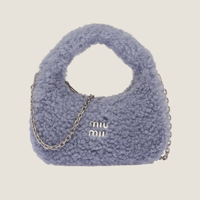 Wander Shearling Mini Hobo Bag