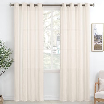 BGment Natural Linen Curtains (2- Panels)