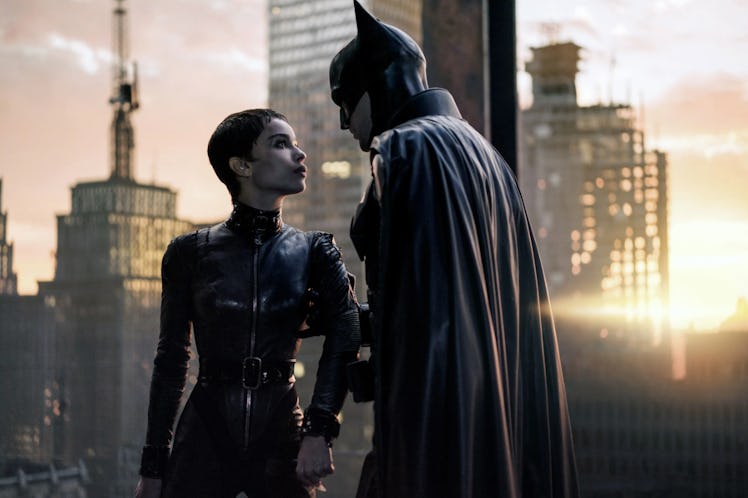 Zoe Kravitz and Robert Pattinson in a still from The Batman