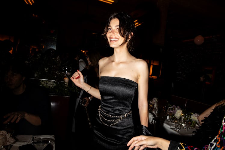 Camila Morrone at the Chanel Artists Dinner at Balthazar Restaurant on June 12, 2023 in New York, Ne...