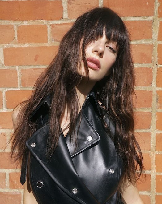 Camila Morrone with Birkin-style bangs.