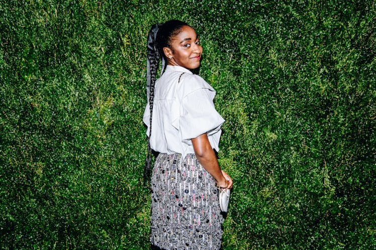 Ayo Edebiri at the Chanel Tribeca Festival Artists Dinner at Balthazar Restaurant on June 12, 2023 i...