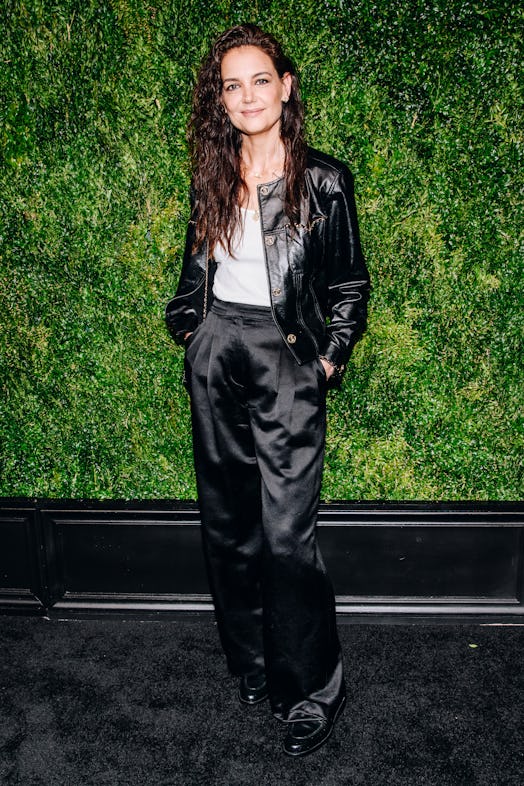 Katie Holmes at the Chanel Tribeca Festival Artists Dinner at Balthazar Restaurant on June 12, 2023 ...