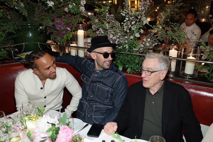 Lewis Hamilton, JR, and Robert De Niro attend CHANEL Tribeca Festival Artists Dinner at Balthazar on...