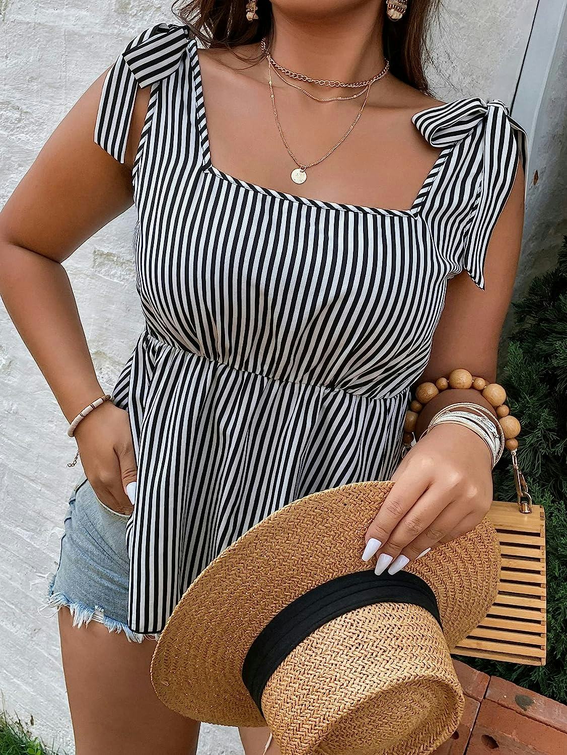 WDIRARA Square Neck Tank Top