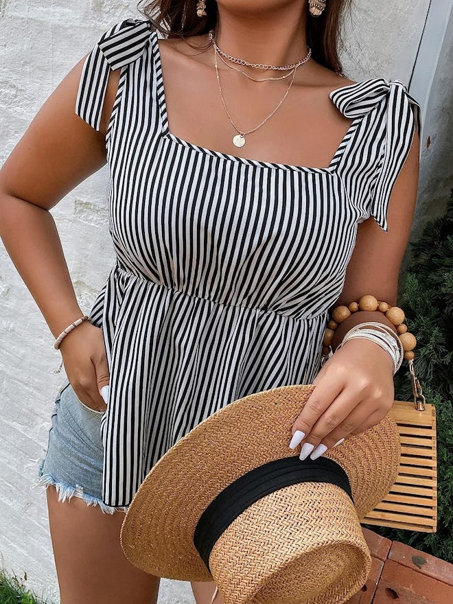 WDIRARA Square Neck Tank Top