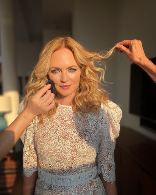 Heather Graham curly blonde hair Tribeca film festival 2023