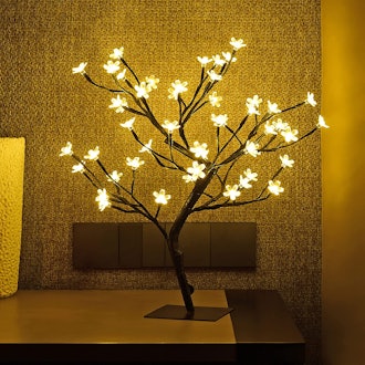 LIGHTSHARE 18 Inch Cherry Blossom Bonsai Tree With Lights