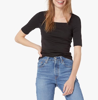 Amazon Essentials Slim-Fit Square Neck T-Shirt