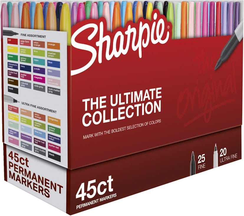Sharpie Fine and Ultra-Fine Tip Permanent Markers, 45-Ct