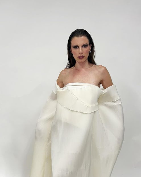 Julia Fox butt cutout dress