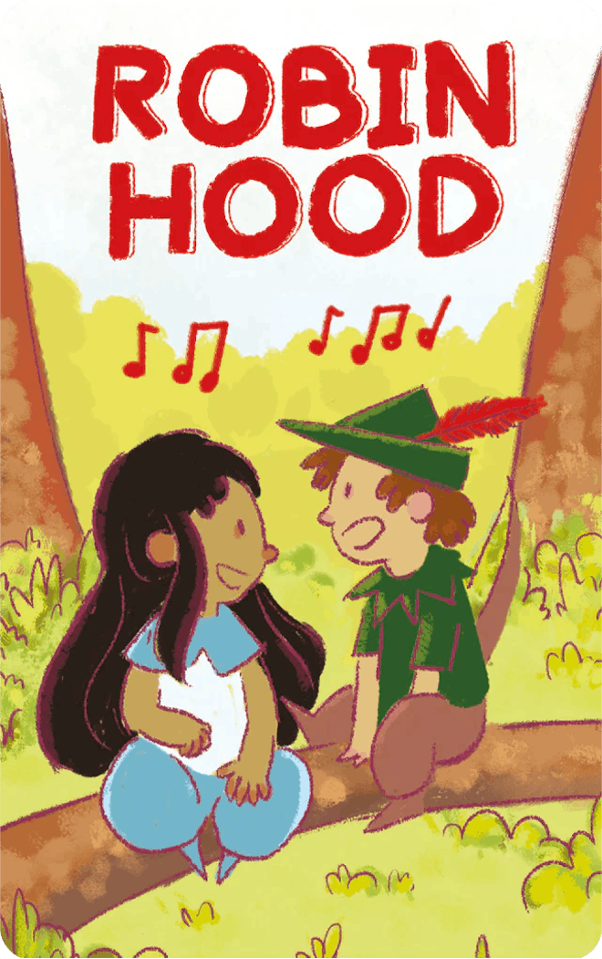 A musical robin hood yoto story card, in a yoto player review