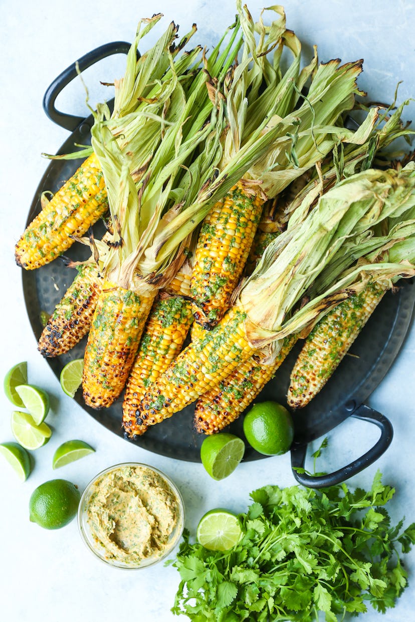 grilled corn with cilantro lime butter