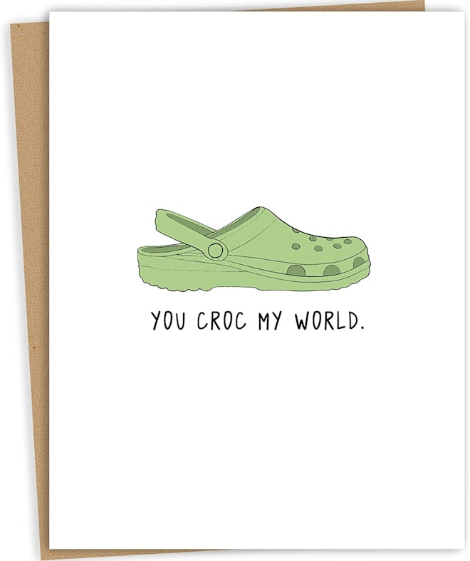 Rockdoodles You Croc My World Father's Day card