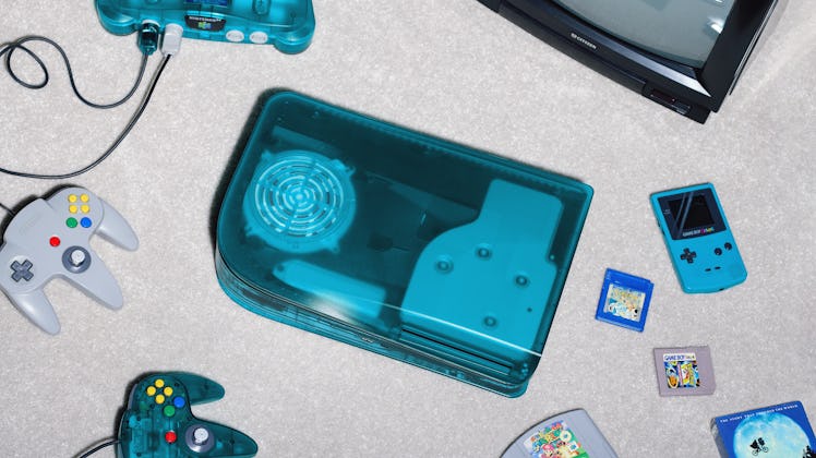 Dbrand PS5 Retro Dark Plate in Ice Blue