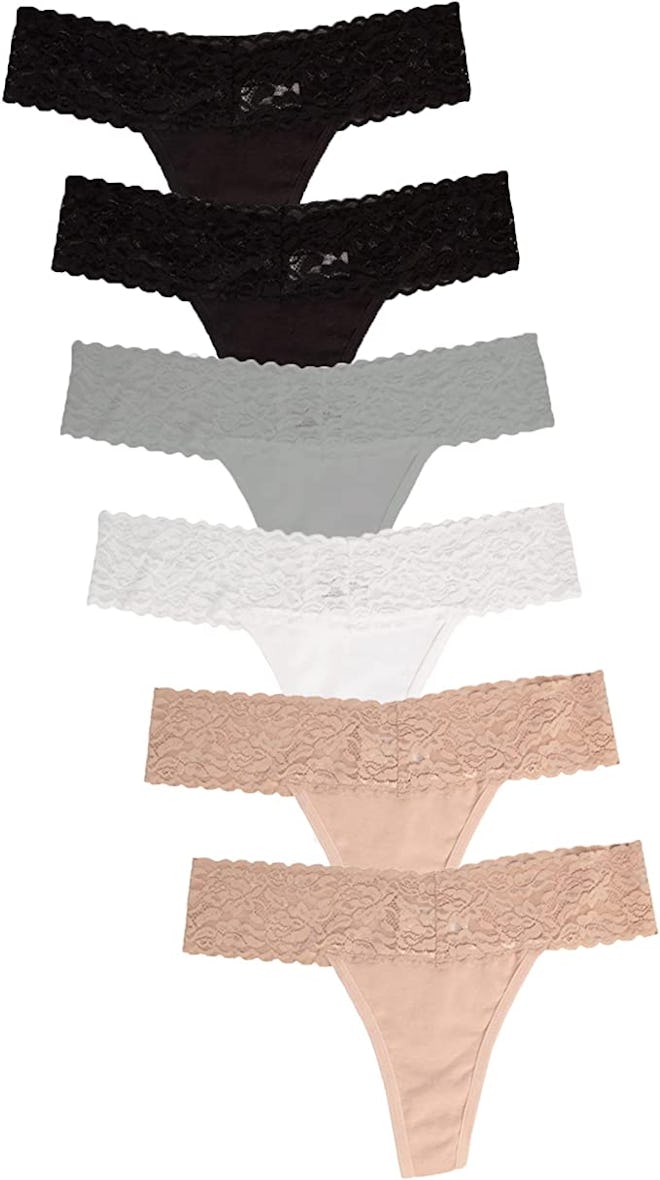Jo & Bette Lace Thongs (6-Pack)
