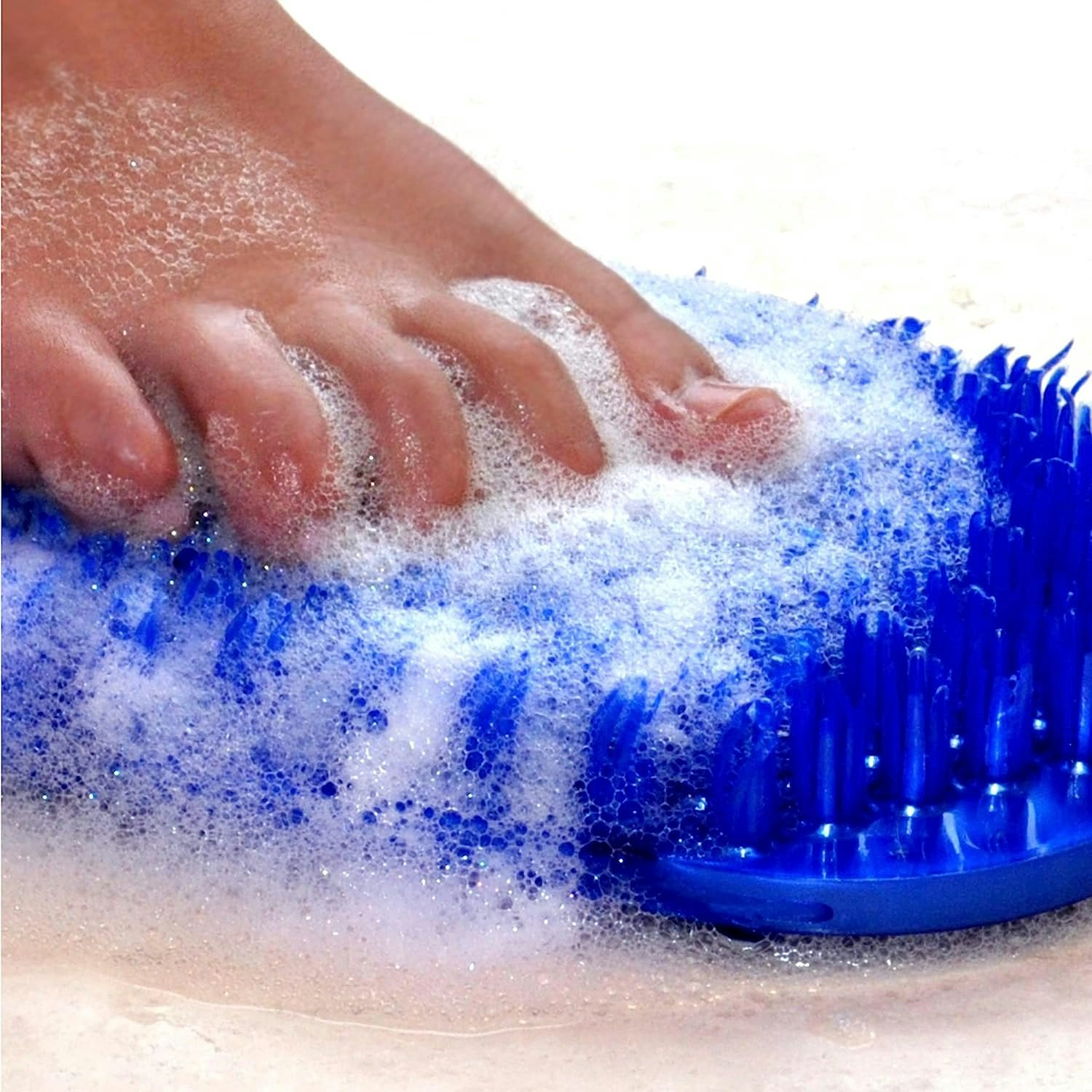 AMELLY Shower Foot Scrubber Foot Cleaner Non Slip Silicone Pad Shower Floor  Massage Mat for Exfoliating