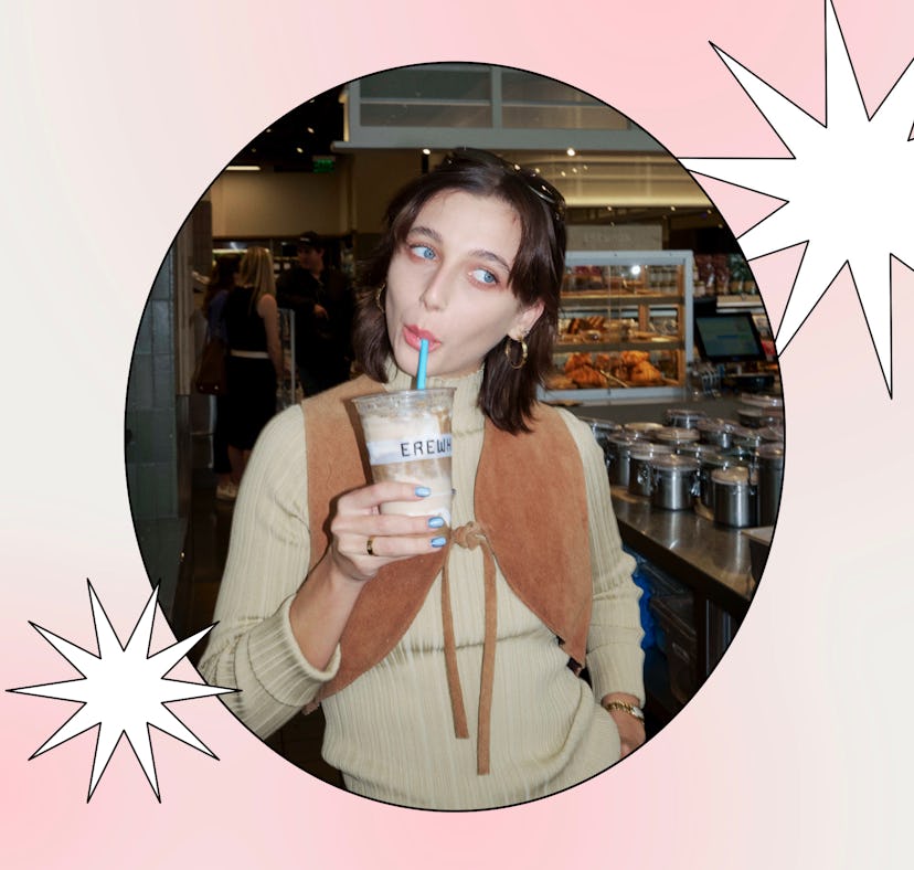 I tried Emma Chamberlain's coffee Erewhon smoothie.