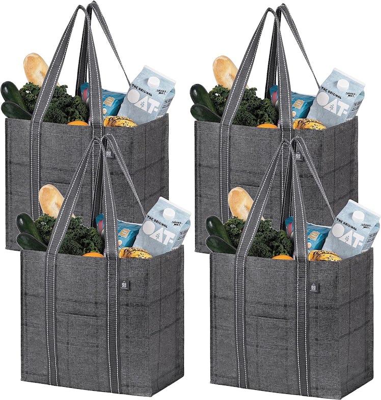 VENO Reusable Grocery Totes (4-Pack)