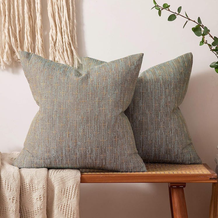 MIULEE Woven Pillow covers (2-Pack)