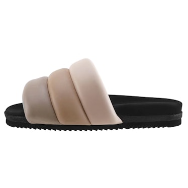 Puffy Sandals Nudes Vegan Leather