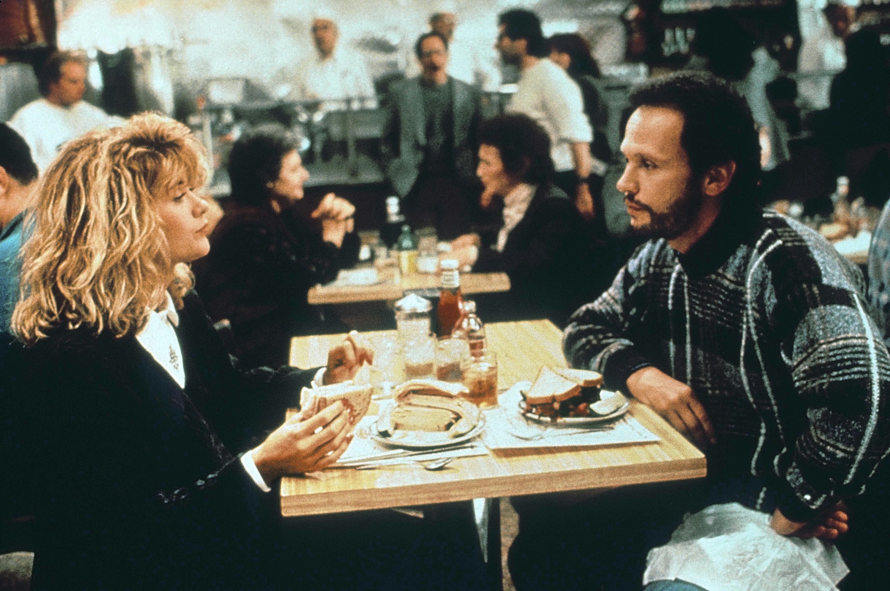 Meg Ryan and Billy Crystal in &lsquo;When Harry Met Sally.'