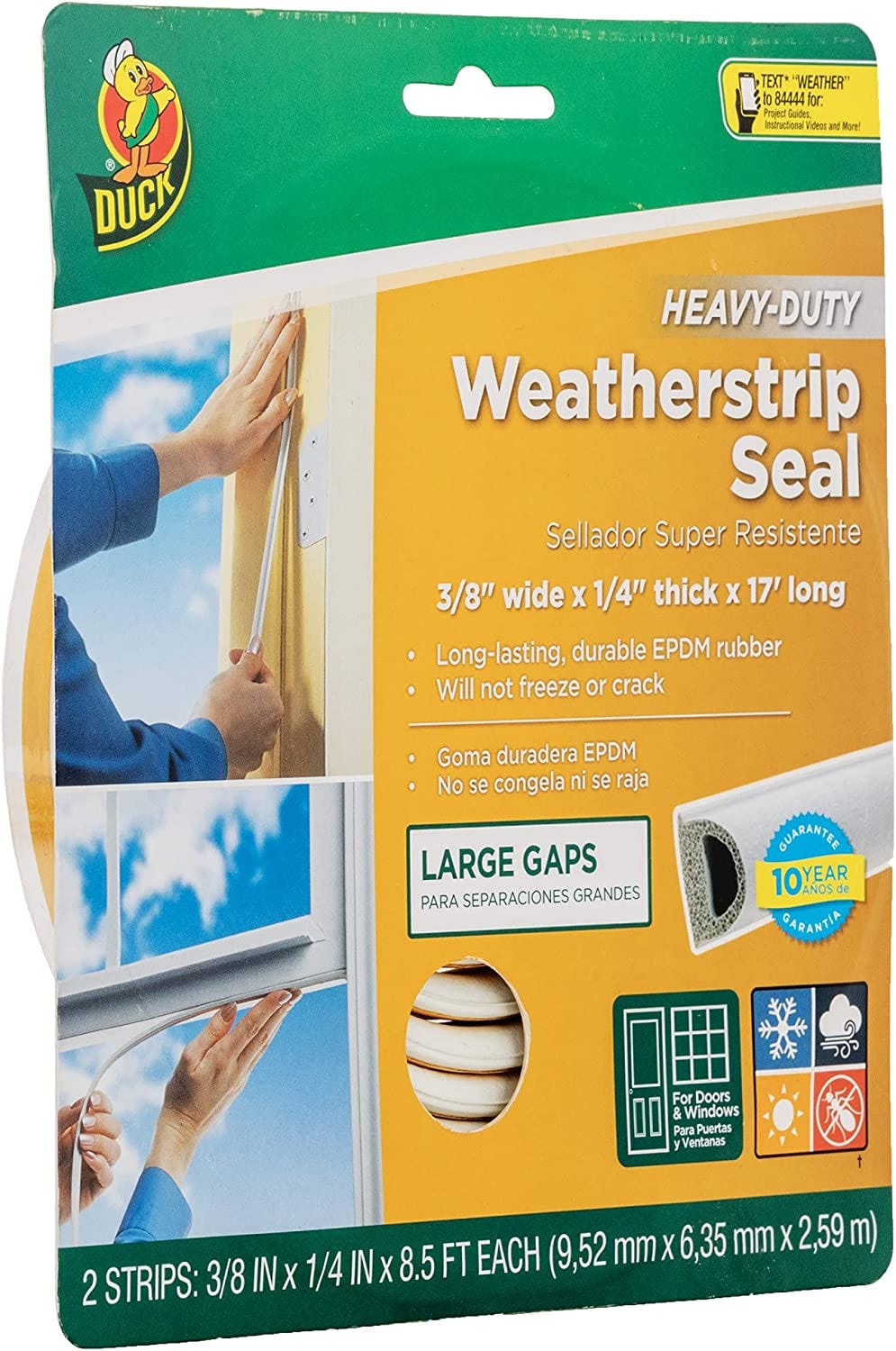 Duck Brand Heavy-Duty Self Adhesive Weatherstrip