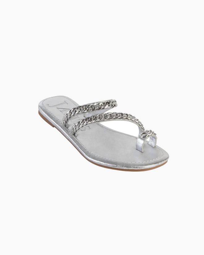Chainmi Toe Loop Sandal Silver