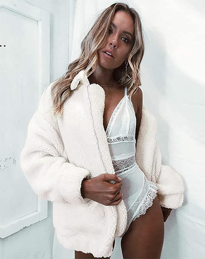 PRETTYGARDEN Faux Shearling Jacket