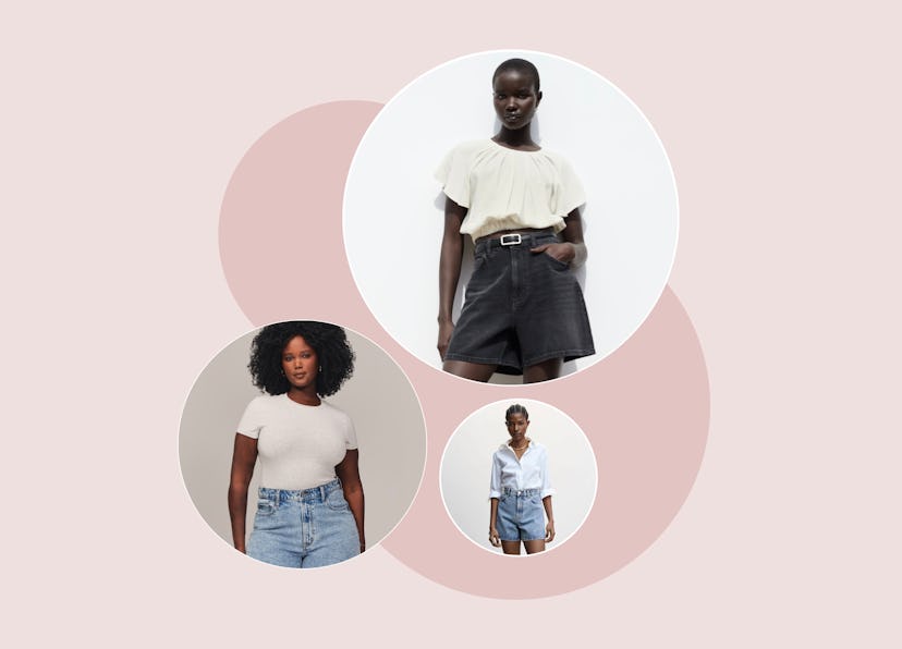 best denim and jean shorts from zara abercrombie and mango 2023