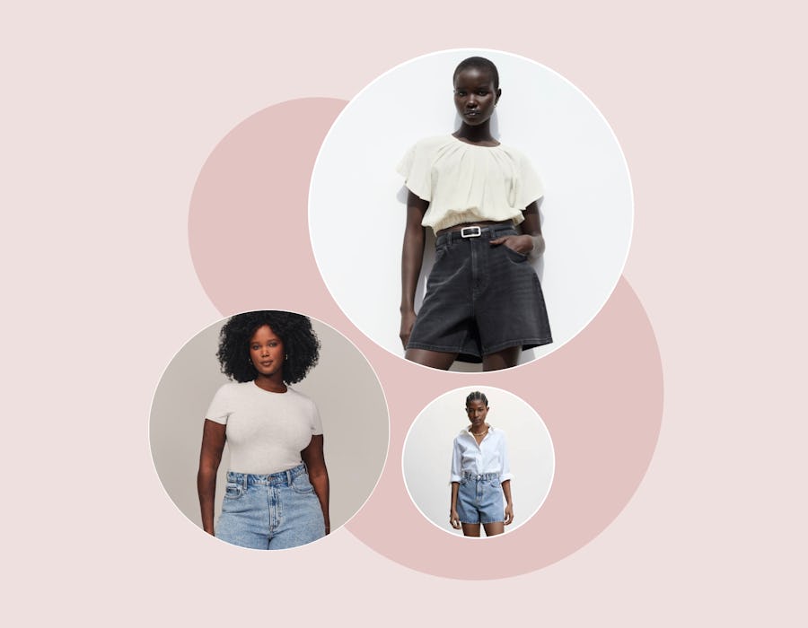 best denim and jean shorts from zara abercrombie and mango 2023