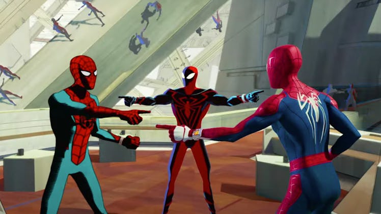 Across the Spider-Verse references a famous Spider-Man meme.