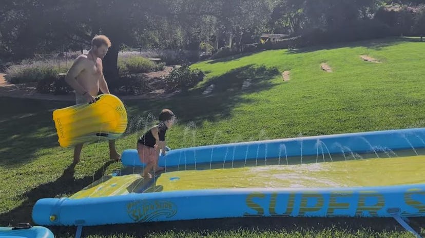 Of course Prince Harry is a Slip-and-Slide dad.