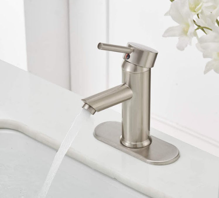  Greenspring Water-Saving Brushed Nickel Bathroom Faucet