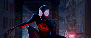 Miles Morales wears his superhero suit in Spider-Man: Across the Spider-Verse