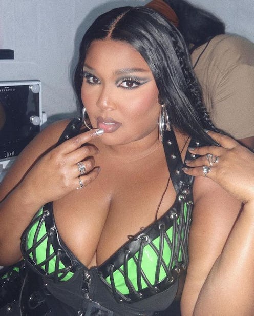 Lizzo silver chrome nails